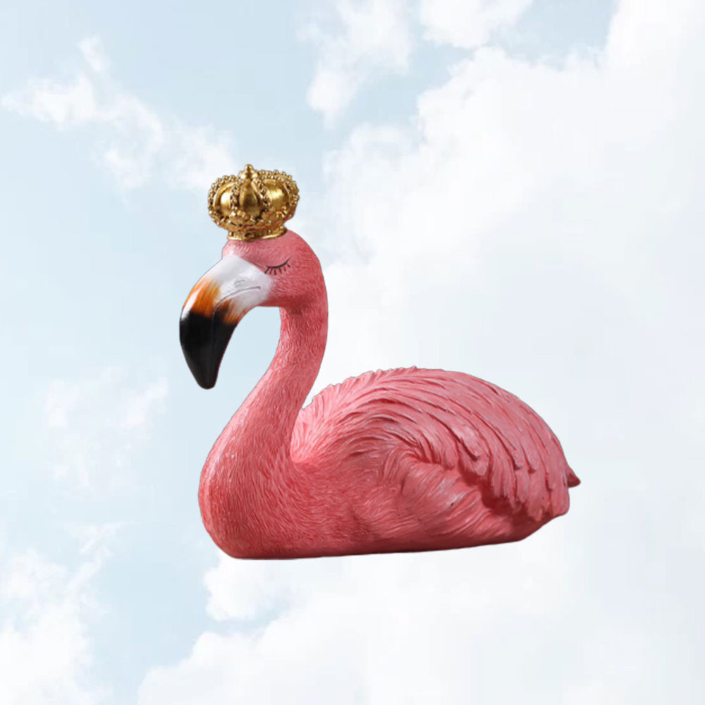 Flamingo Ornament Desktop Sculpture for Bird Lovers and Decorators