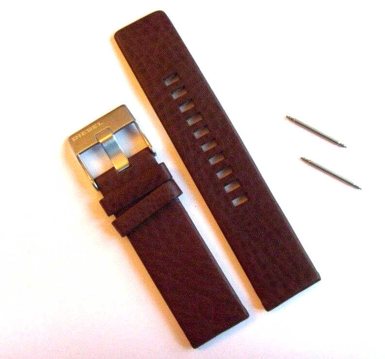 Diesel Original Replacement Leather Strap DZ1668 Watch Band Brown 27 mm
