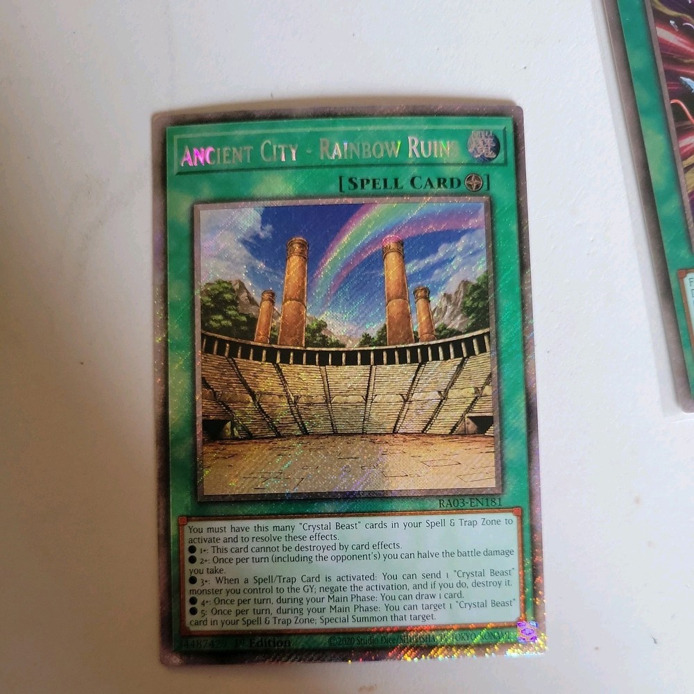 Rainbow Ruins Ancient City Platinum Secret Rare 1st Ed RA03-EN181 Quart