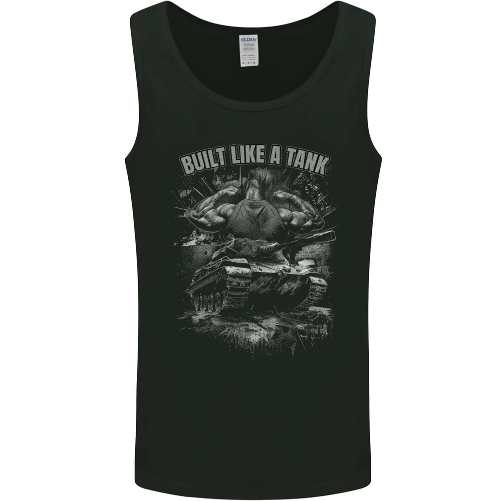 Built Like a Tank Gym Bodybuilding Training Mens Vest Tank Top