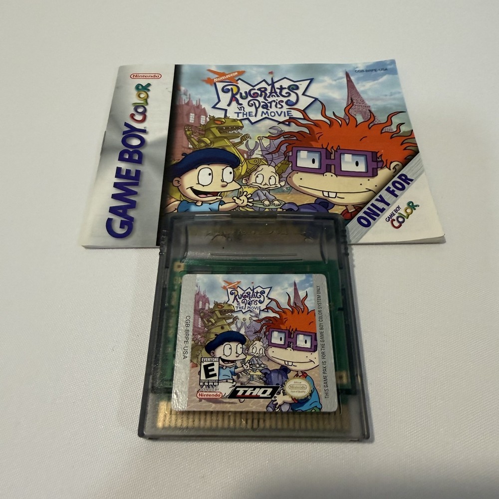 Rugrats in Paris The Movie Nintendo Game Boy Color Video Game Cart Manual