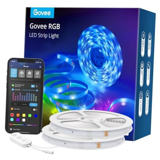 32.8ft Smart WiFi LED Strip Lights for Bedroom Works with Alexa Google Home