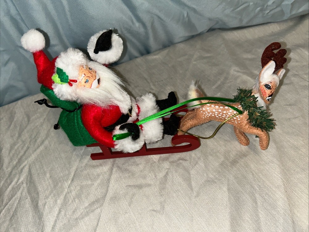 Annalee Santa with Sleigh and Reindeer -