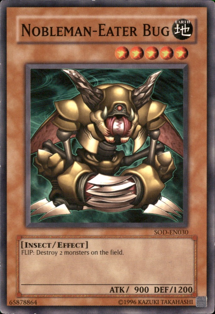 Nobleman-Eater Bug SOD-EN030 Yu-Gi-Oh Trading Card Rare