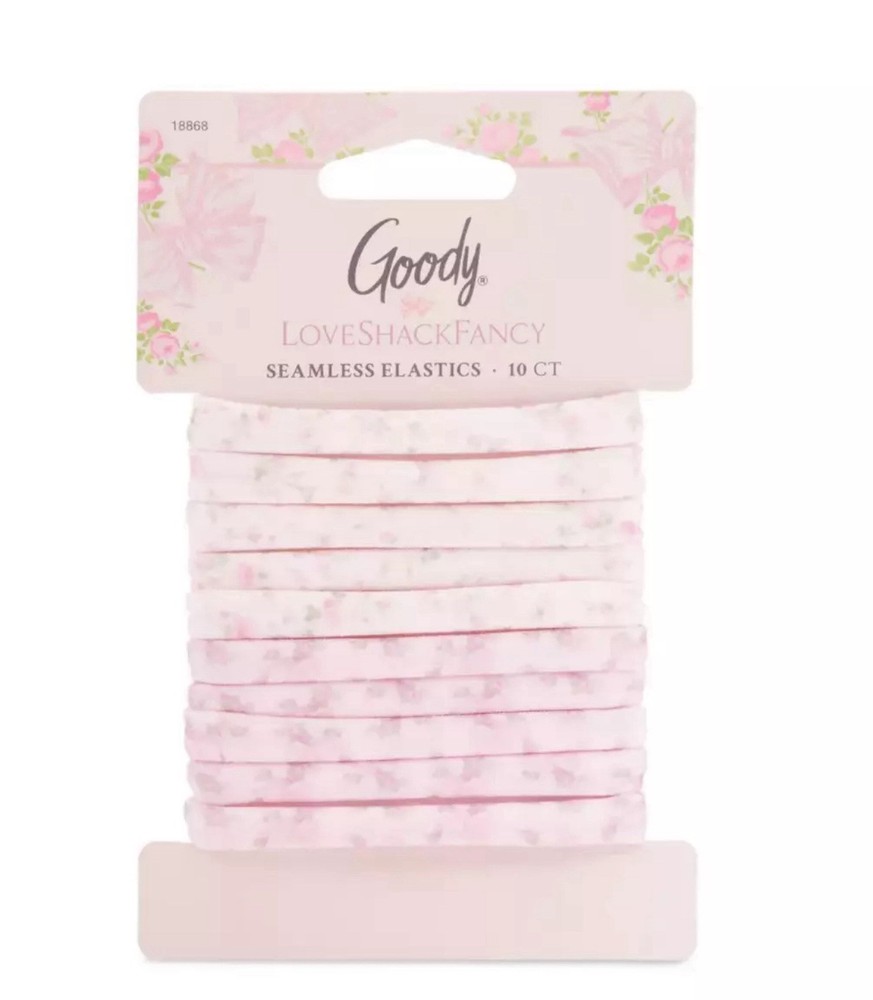 Goody LoveShackFancy Seamless Elastics in Rosa Beaux & English Ivy Pink