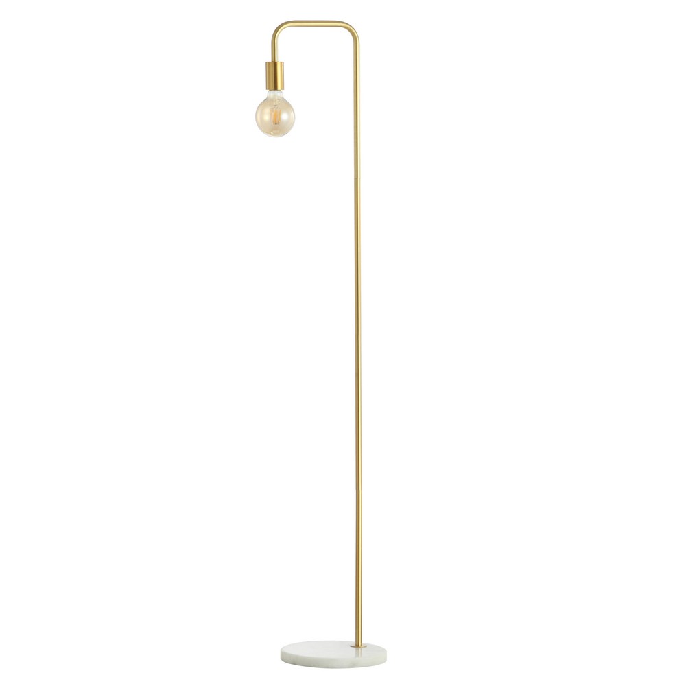 Jonathan Y Vega 60in Gold LED Arc Floor Lamp - Modern Illumination