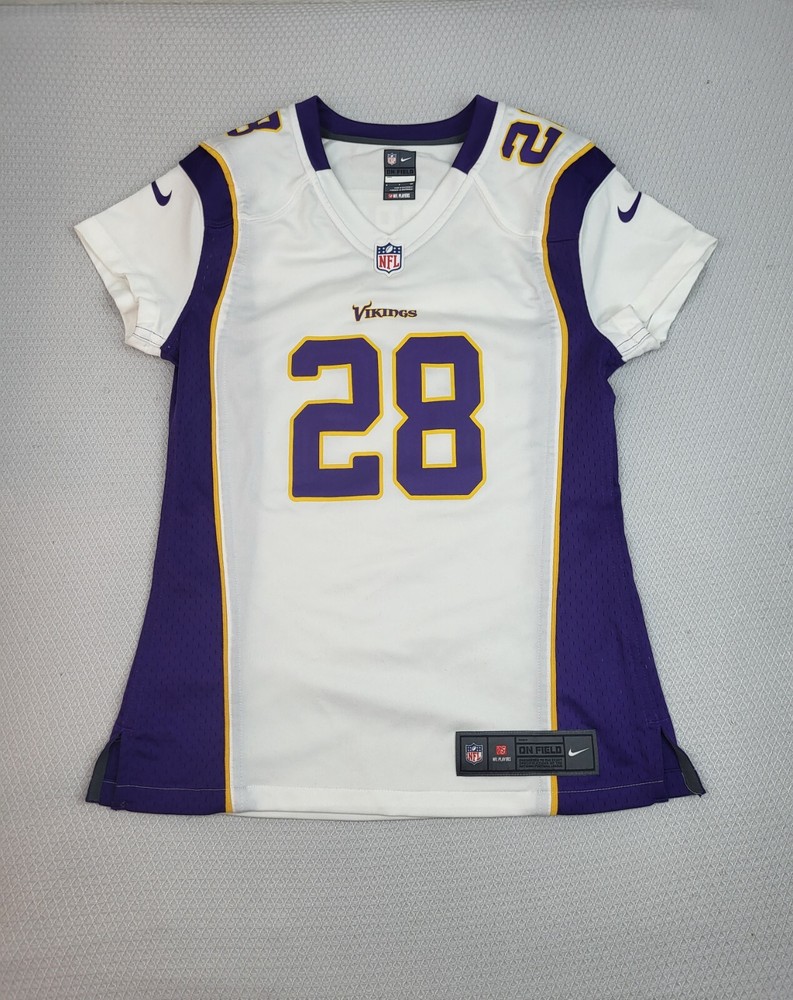 Women's Small White Purple Nike Adrian Peterson Vikings On-Field Football Jersey