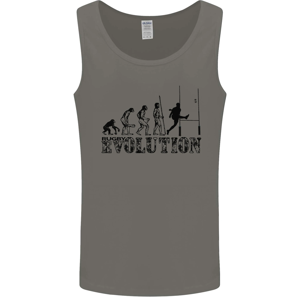 Evolution of Rugby Player Union Funny Mens Vest Tank Top