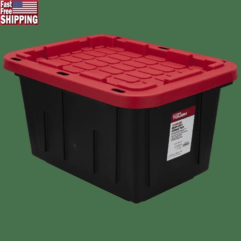 Snap-Lid 12 Gallon Plastic Storage Tote Stackable Heavy-Duty Organizer Box New