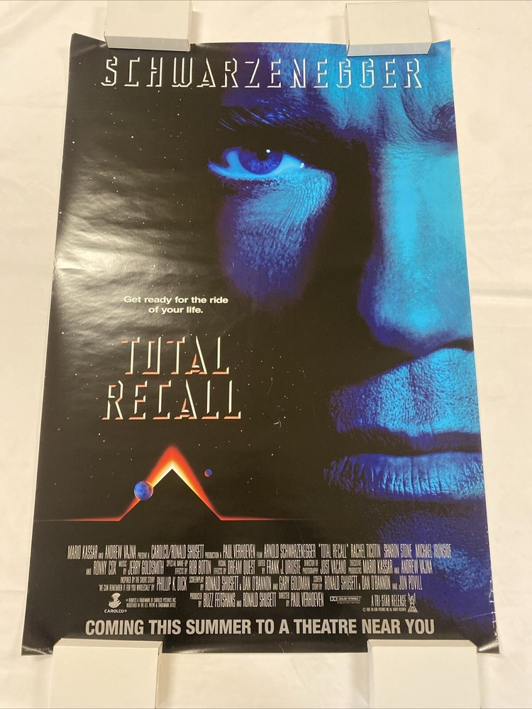 LOT OF 15 TOTAL RECALL 1990 ORIGINAL ROLLED UNUSED 27x40 1-SHEET MOVIE POSTERS