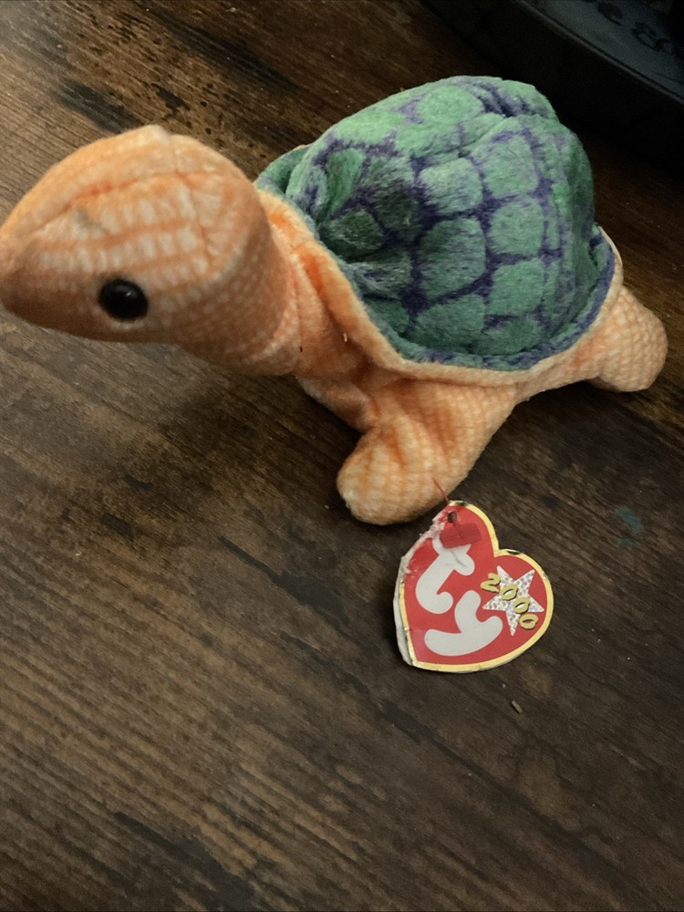 TY Beanie Baby PEEKABOO 6.5 Inch Soft Plush Turtle Toy  