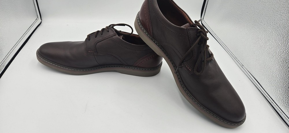 Clarks Collection Shoes Mens Size 10 Brown Leather Lace Up Oxford Casual Comfort