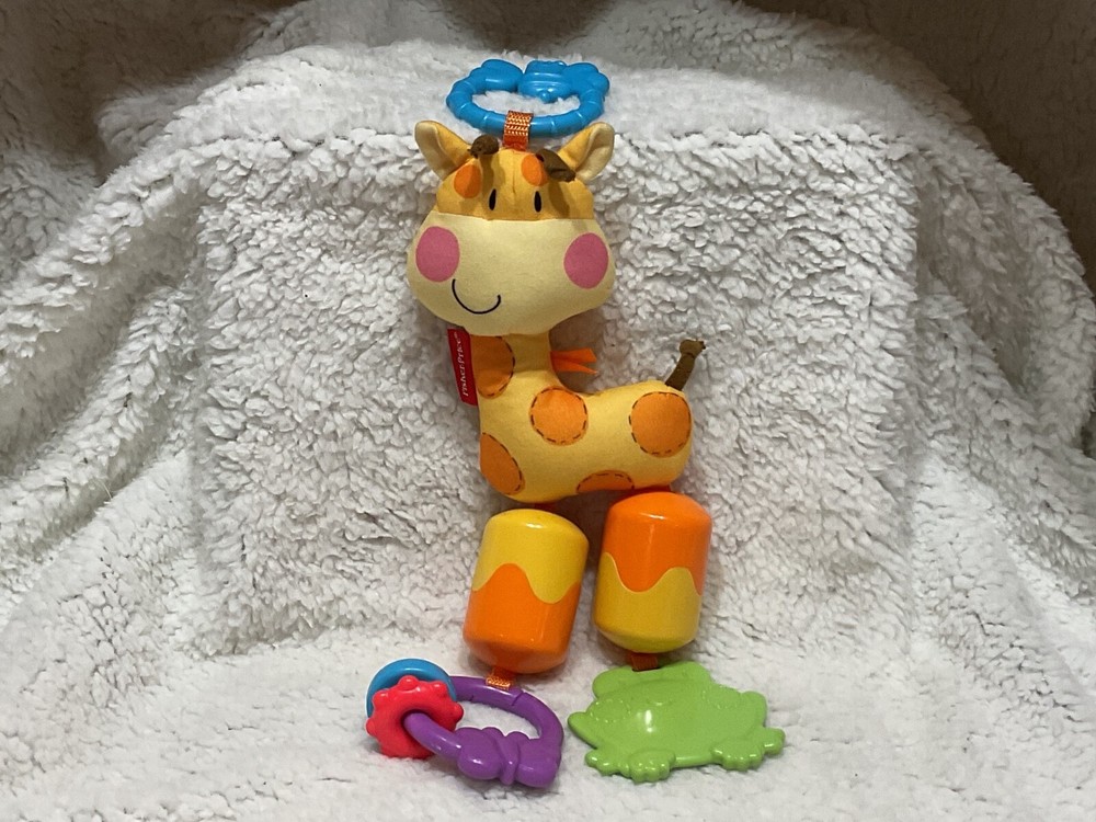 Fisher Price Discover and Grow Stroller Chime Giraffe Frog Butterfly Shapes Toy