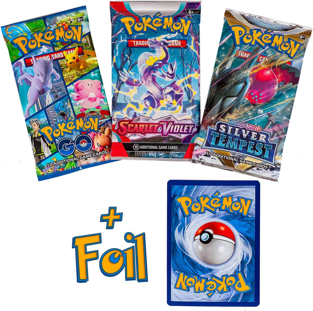 Pokemon TCG: 3 Booster Packs & 1 Random Foil | Includes 3 Blister Packs of Rando