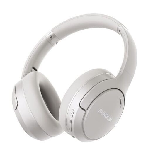 Hybrid ANC Headphones with 70H Battery & Built-in Mic