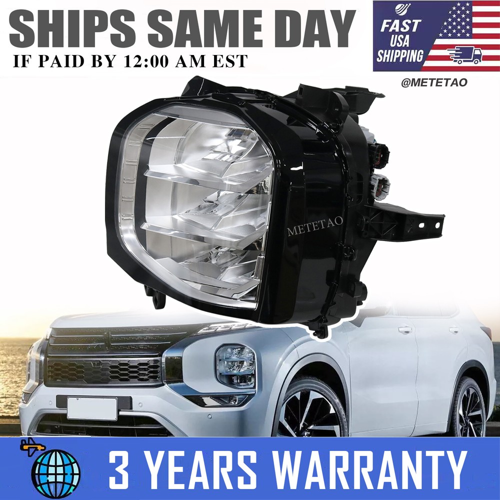 Left Side For 2022-24 Mitsubishi Outlander Full LED Headlight Headlamp Assembly