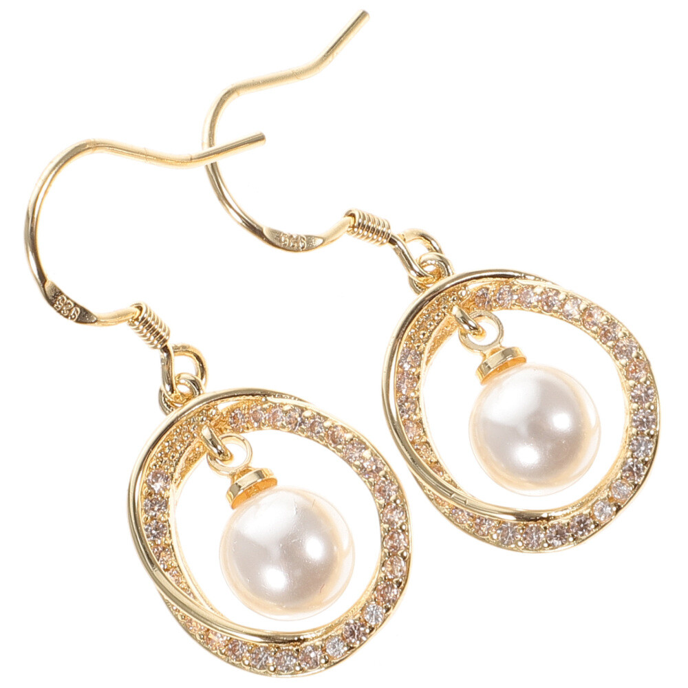 Imitation Pearl Ear Rings Pearl Ear Pendant Elegant Earrings