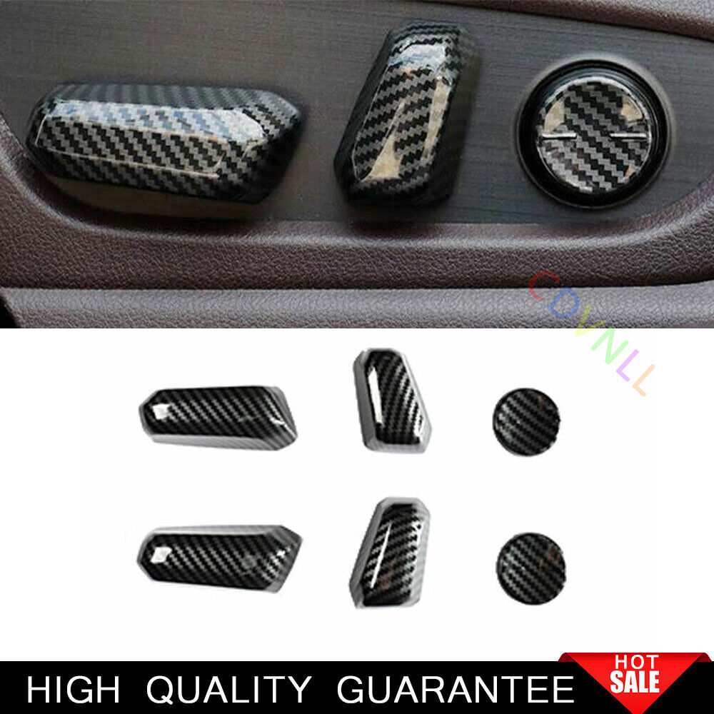 2022-2023 Para Lexus NX250 350 Carbono ABS Asiento Ajuste Manija Botón Cubierta Borde 6P