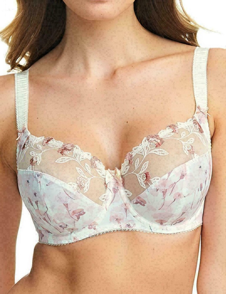 Fantasie Alicia Bra Ivory Floral Lace 30J Underwired Full Cup Side Support 9142