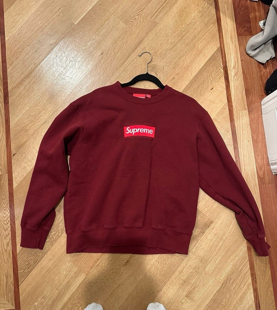FW22 Supreme Box Logo Crewneck Cardinal - Small