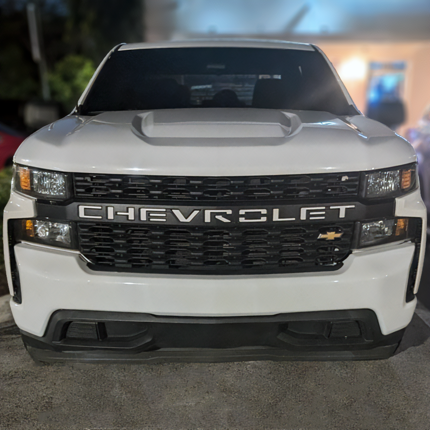 Upgrade Your Silverado Grill with White Letters Inserts 2019-2021 Models
