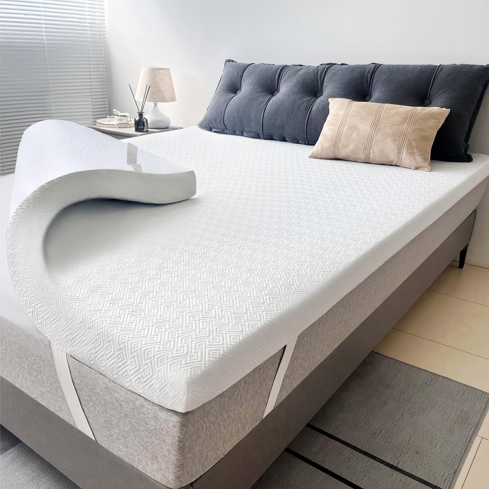 3 Inch Memory Foam Mattress Topper,Cooling Gel Infused High Density Queen(60