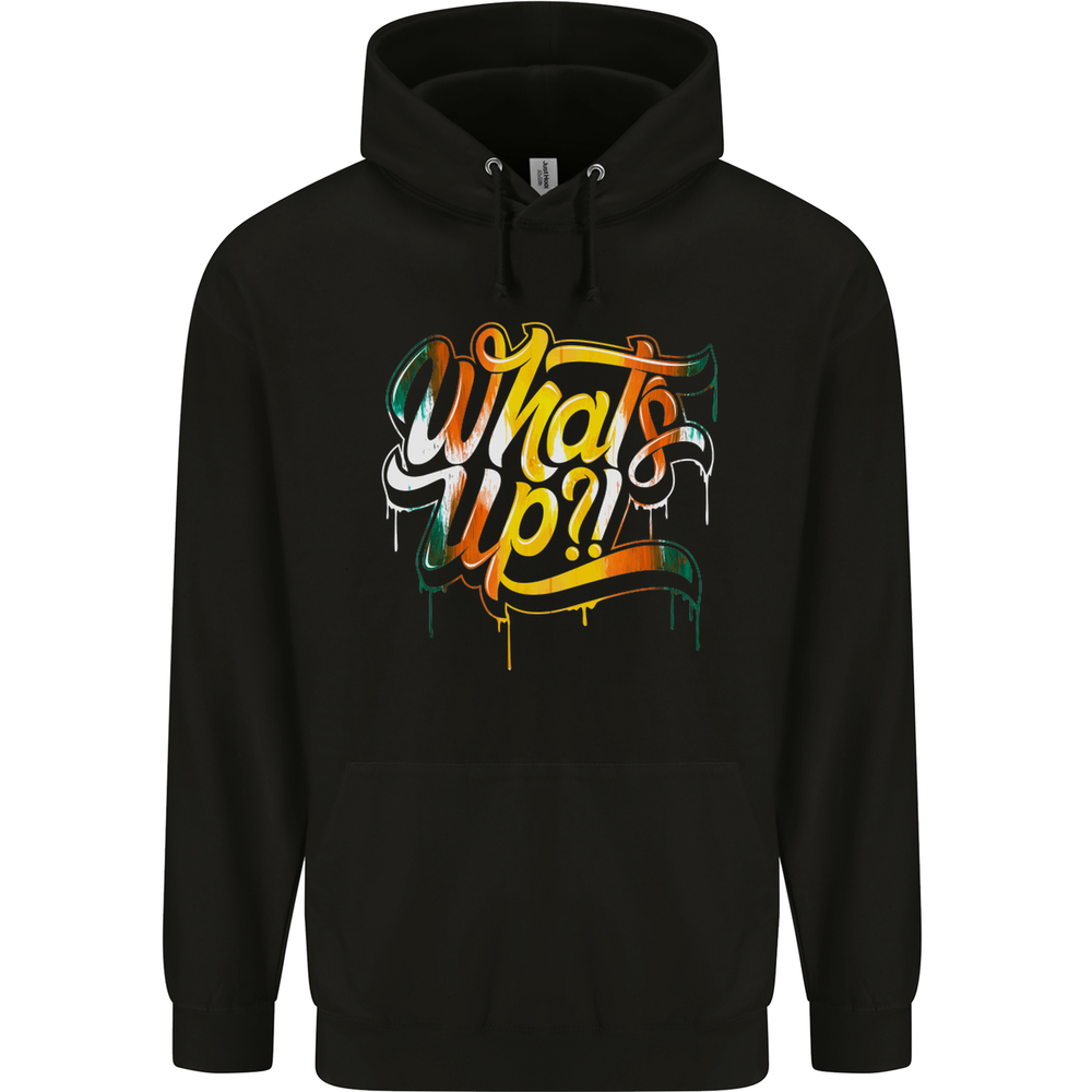 Whats up? Colourful Slogan Mens 80% Cotton Hoodie