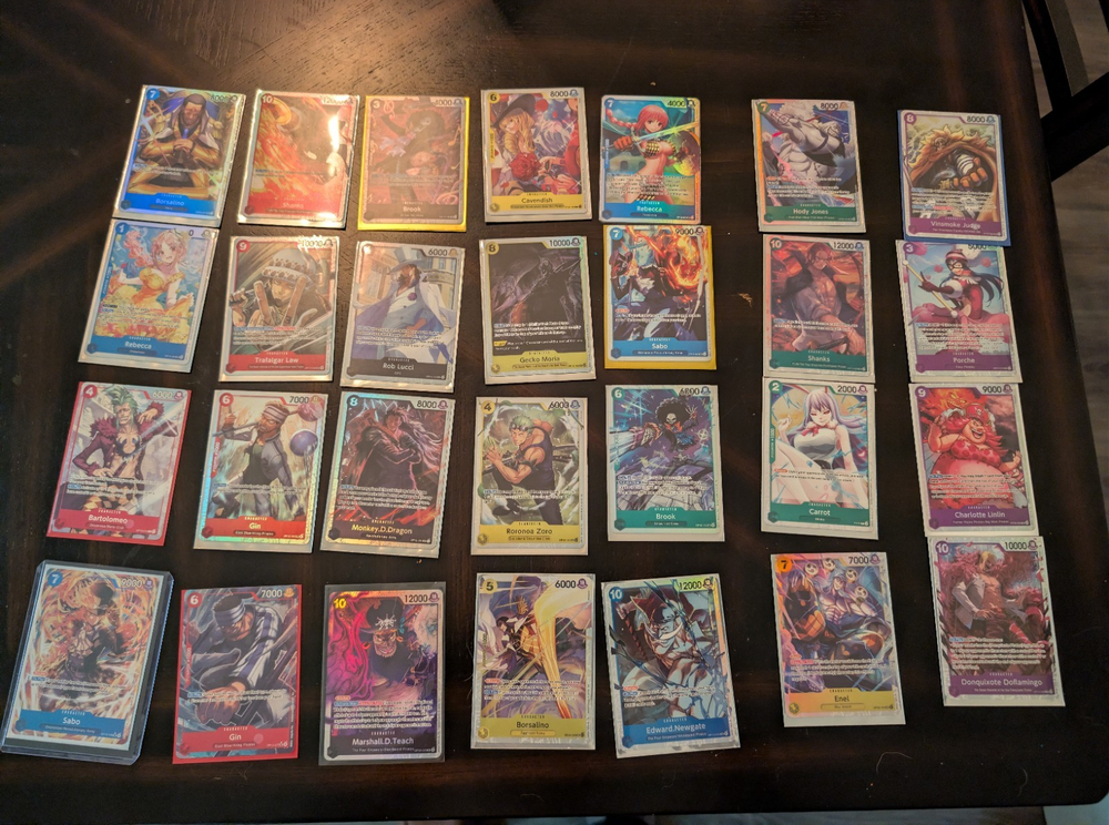 Bandai One Piece Card Game: 28 Secret Rare card lot