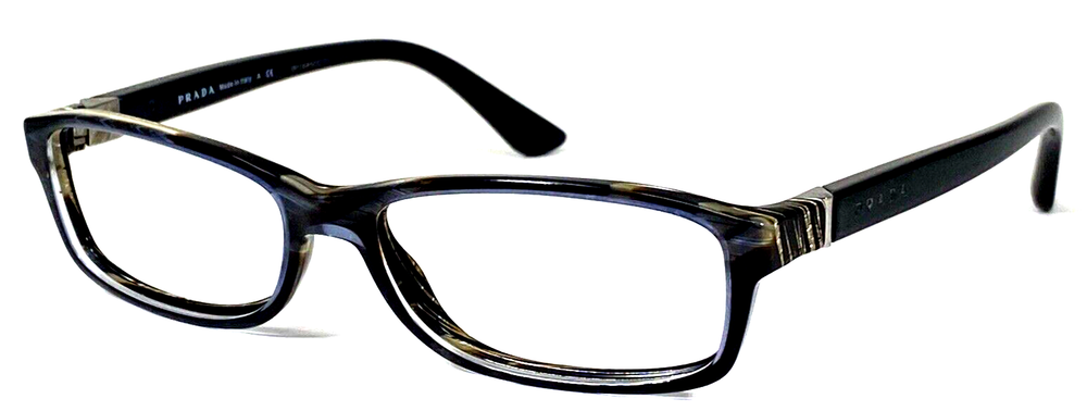 PRADA VPR09O EAR-1O1 Italy Blue Crystal/Beige Eyeglasses Frame 55-16-140