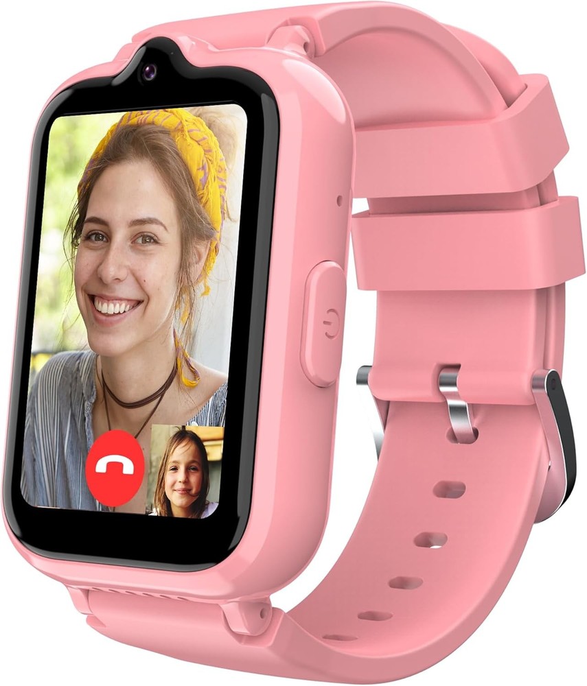 GPS Smart Watch for Girls 5-12 with Tracker in Pink