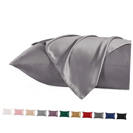 100% Mulberry Silk Pillowcase for Hair and Skin, 22 Momme Queen(20
