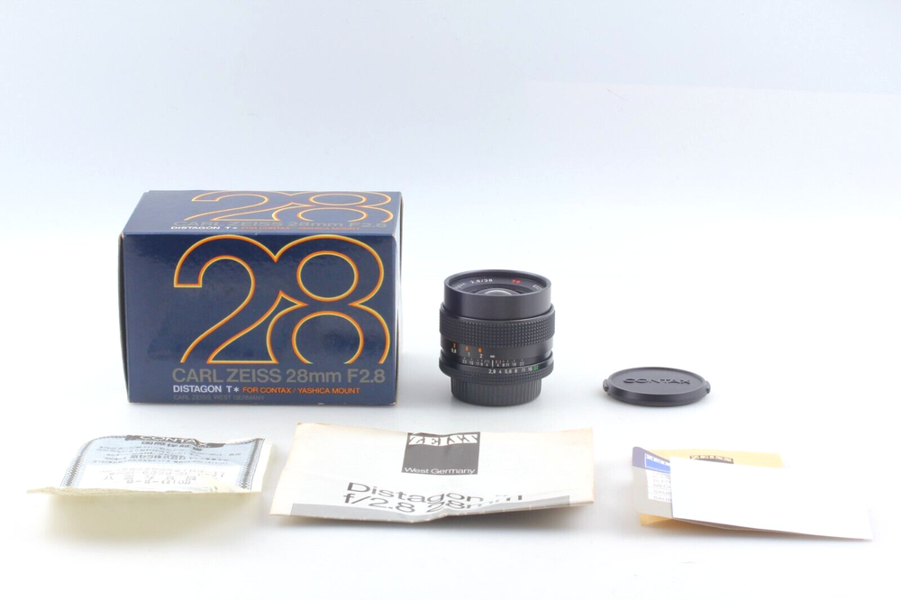 MINT Box Contax Carl Zeiss Distagon T 28mm F2.8 MMJ MF Lens CY Mount Japan