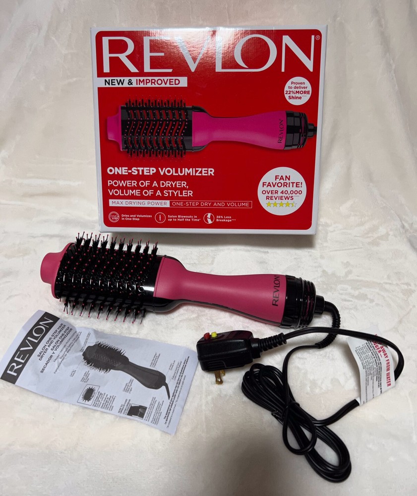 Revlon One-Step Hot Air Volumizer Brush in Pink Open Box