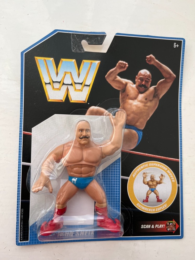 BNIB WWE MATTEL RETRO SERIES 8 THE IRON SHEIK WRESTLING ACTION FIGURE WWF HASBRO