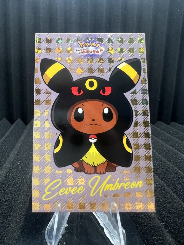 Eevee Umbreon Poncho - Gold Box Hit Holo - Let's Go Eevee Database- Pokemon Card