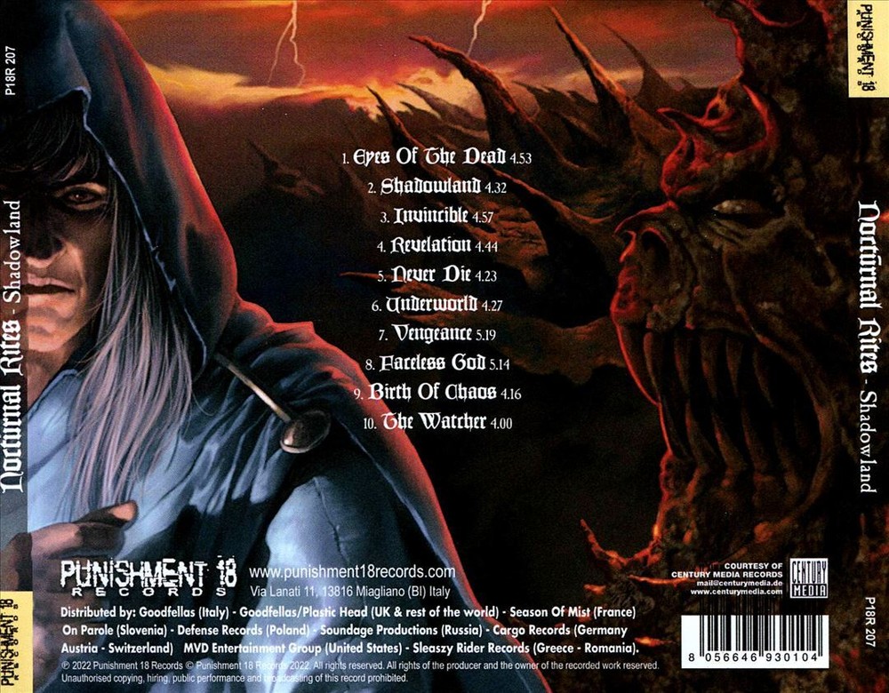 NOCTURNAL RITES SHADOWLAND NEW CD