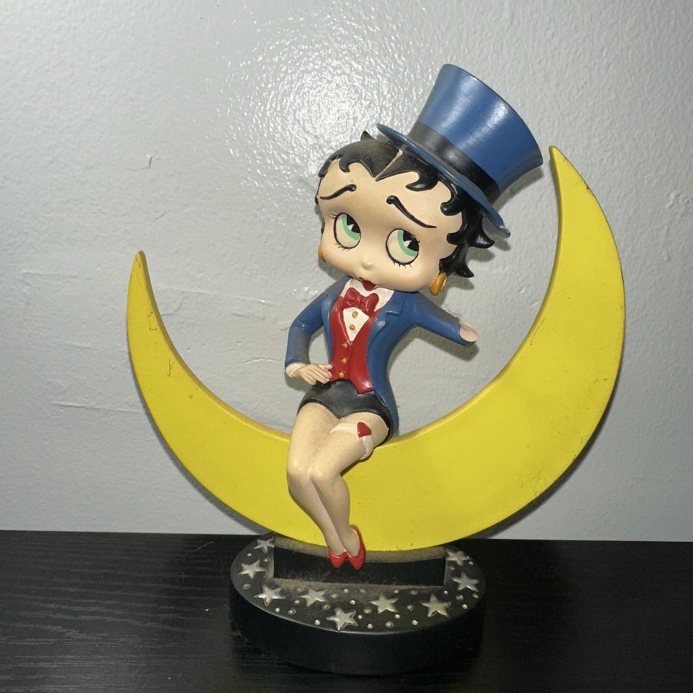 Vintage Betty Boop Moonglow Figurine with Top Hat by Danbury Mint 6.5 Inches