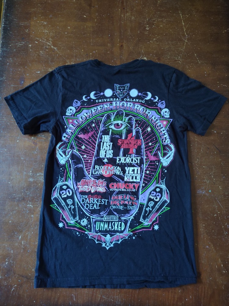 2023 UNIVERSAL STUDIOS HALLOWEEN HORROR NIGHTS HHN XS HOUSE SHIRT