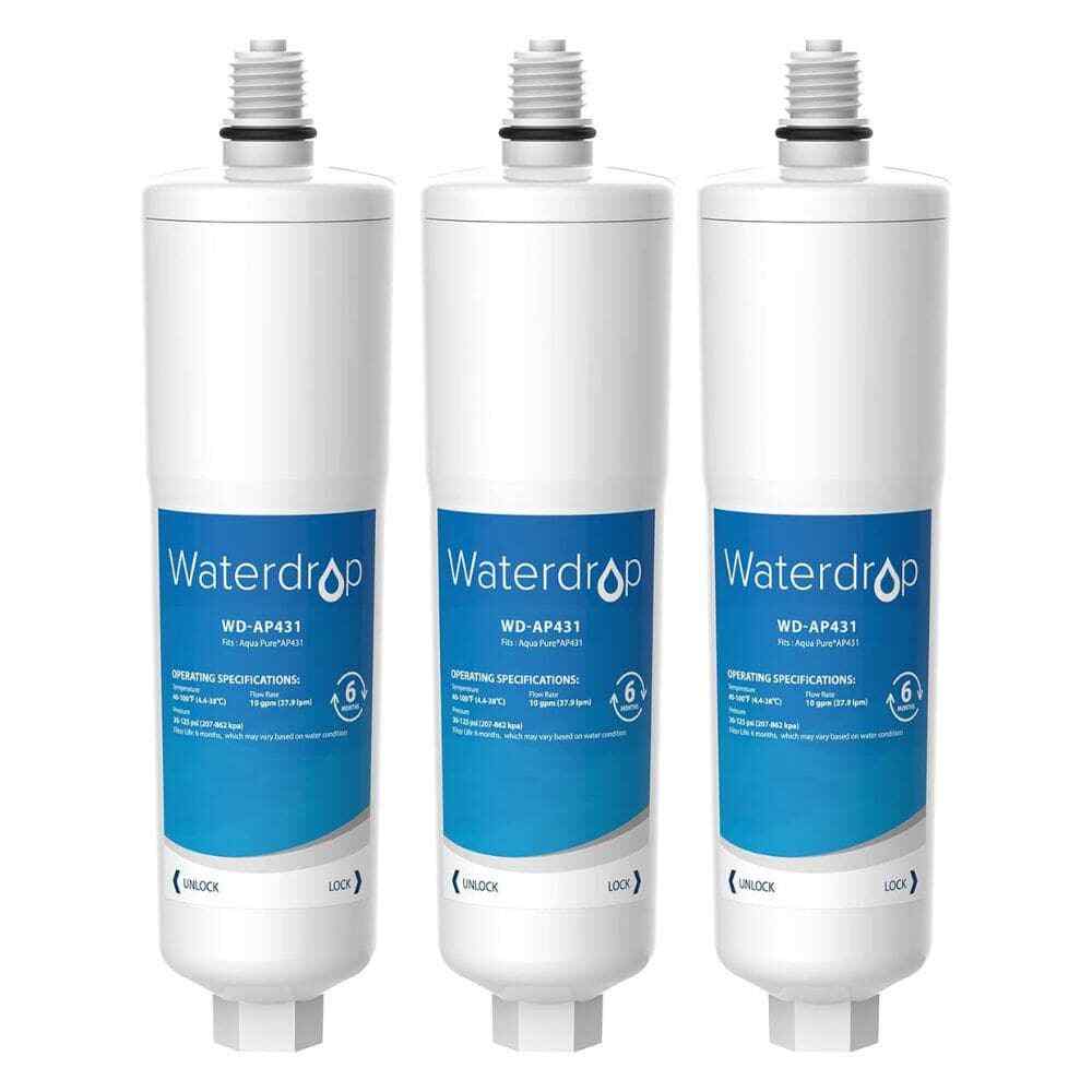 B-WD-AP431-3 Under Sink Water Filter Replacement for Aqua-Pure AP431 Reduces Scale in Hot Water
