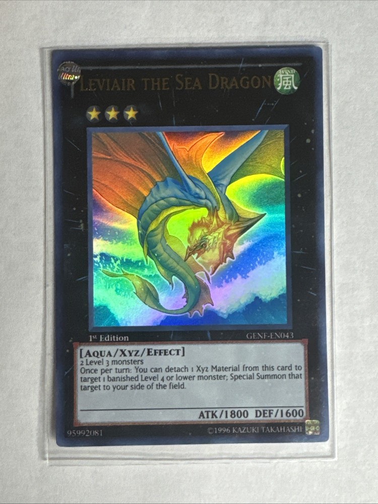 Yugioh Leviair The Sea Dragon GENF-EN043 Ultimate Rare 1st Edition NM