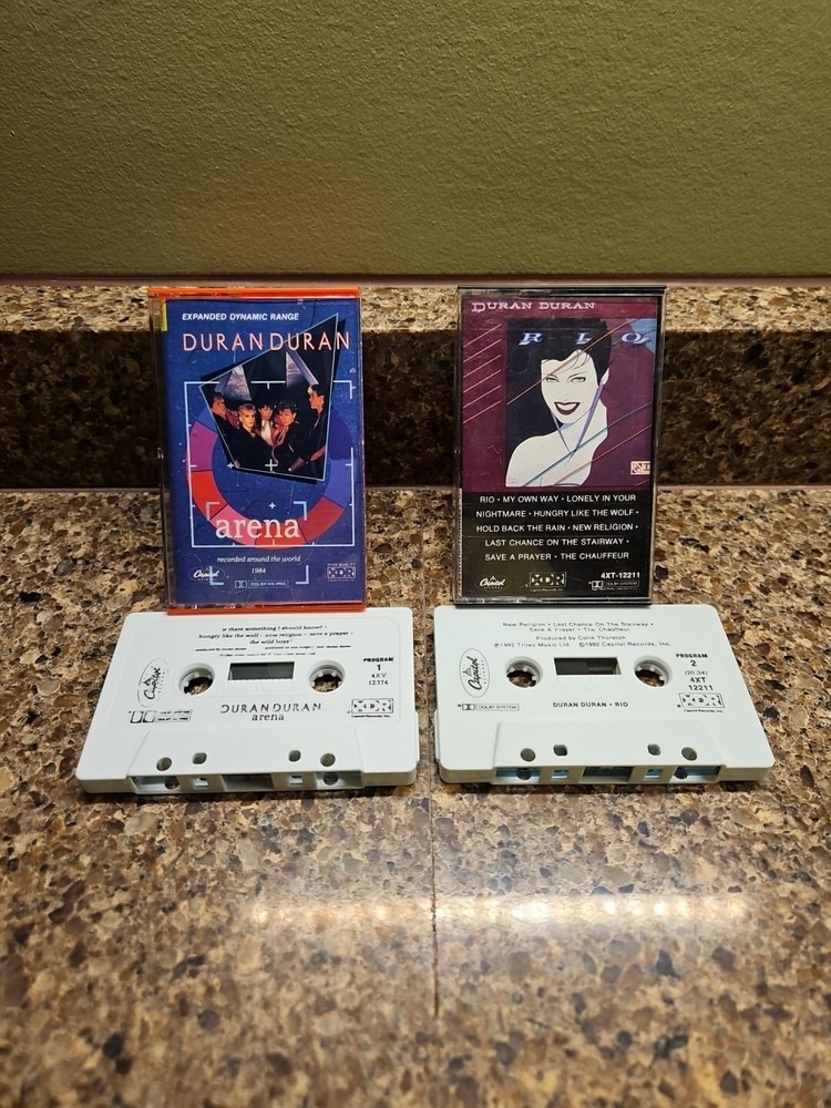 Duran Duran Rio & Arena Cassette Tape Lot0f 2  1990's Retro
