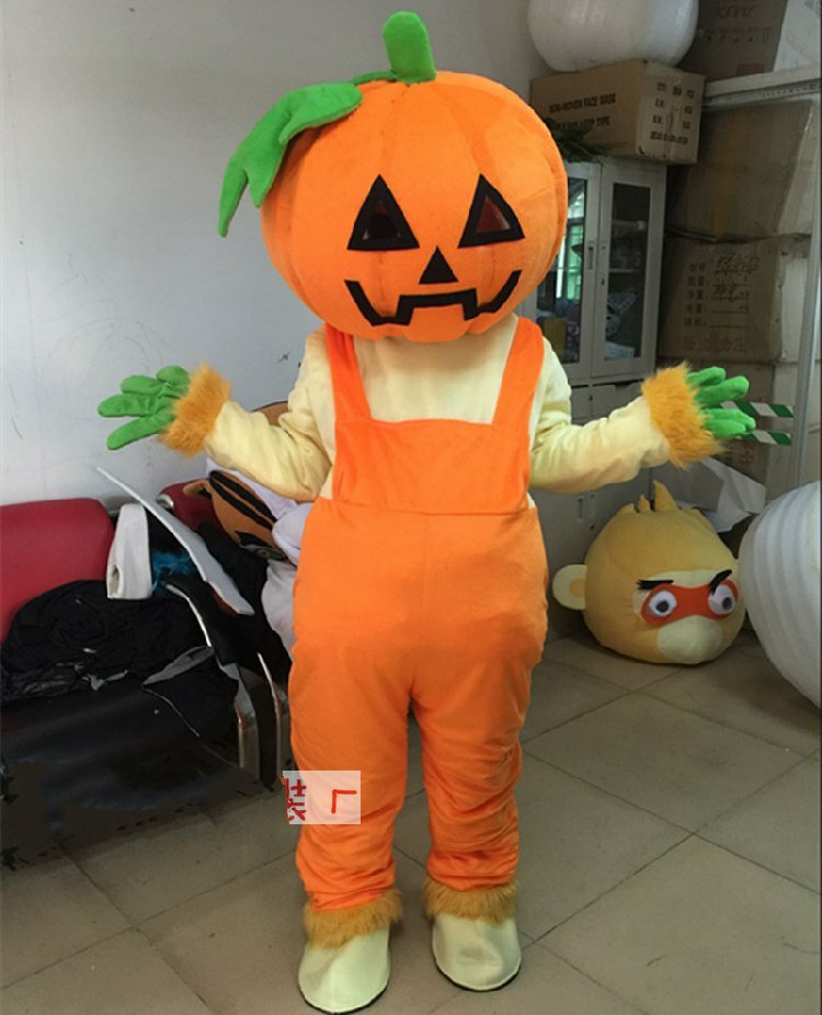 Advertising Pumpkin Mascot Costume Cosplay Party Game Dress Outfit Halloween New