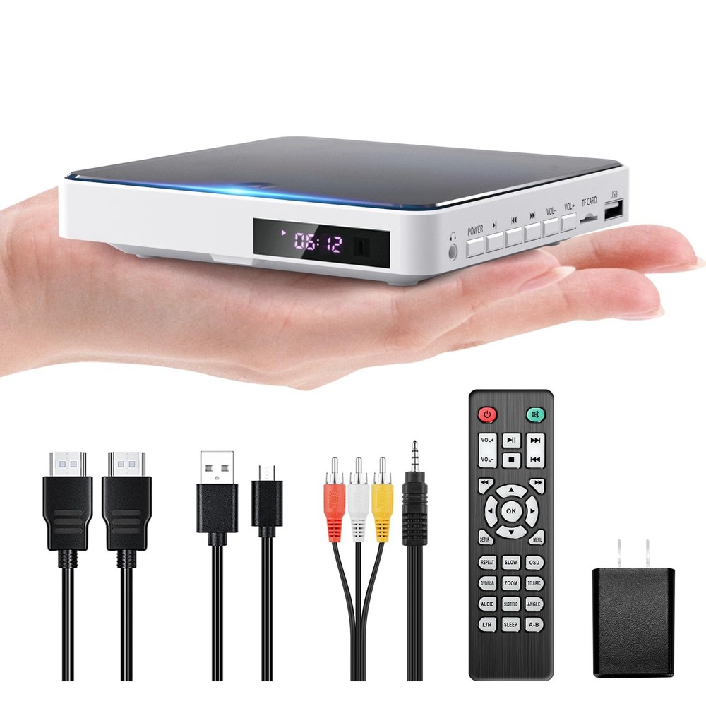 Mini HDMI Player with Remote in 1080P HD, USB & TF Card Slot, PAL NTSC Compatible