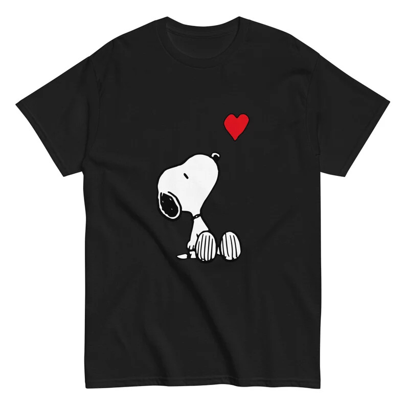 Peanuts Heart Sitting Snoopy T-Shirt