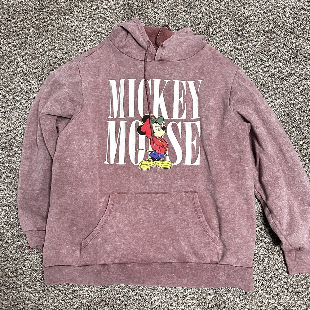 Disney Mickey Mouse Hoodie Womens XL Long Sleeve Hooded Sweatshirt