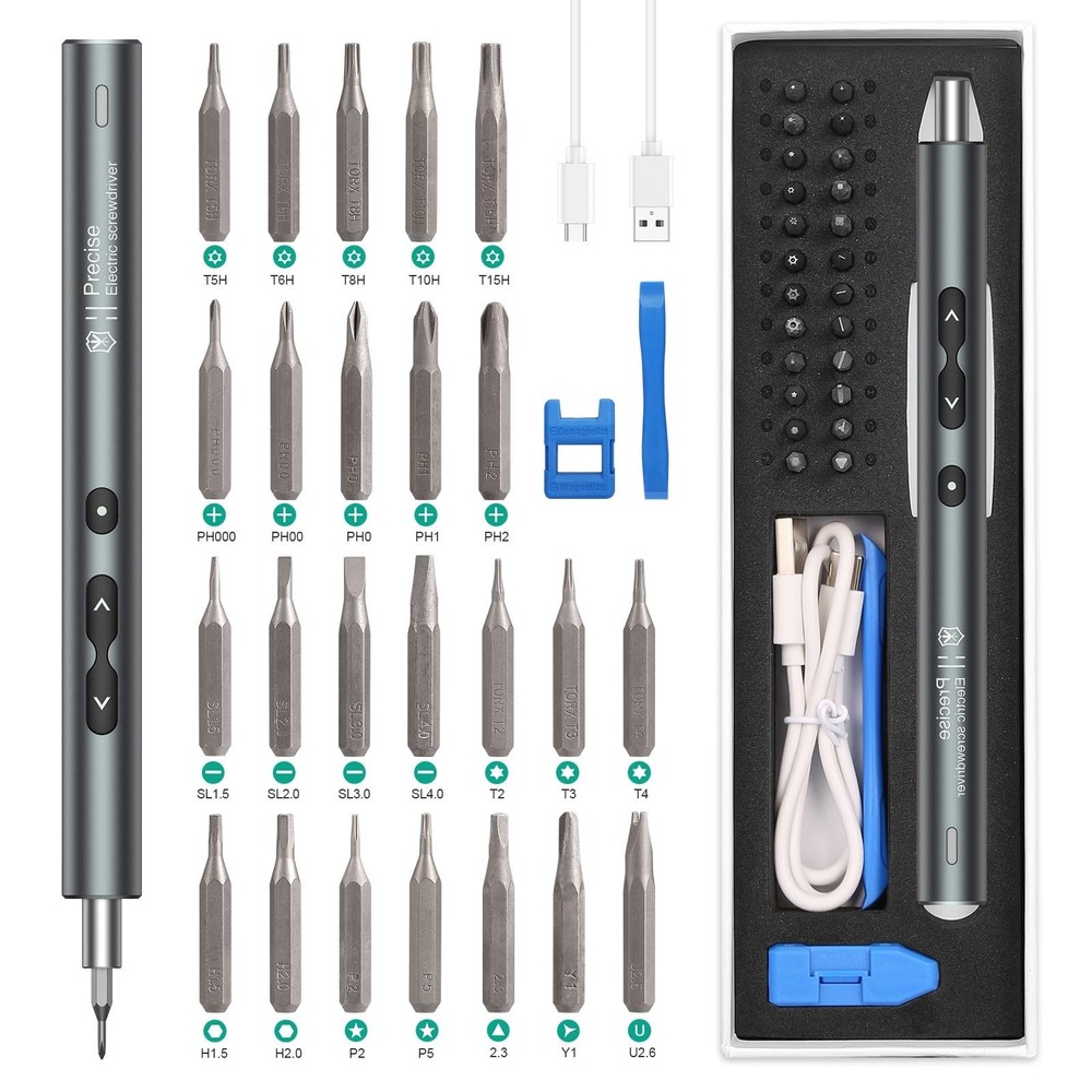Rechargeable 28-in-1 Mini Electric Precision Screwdriver Set
