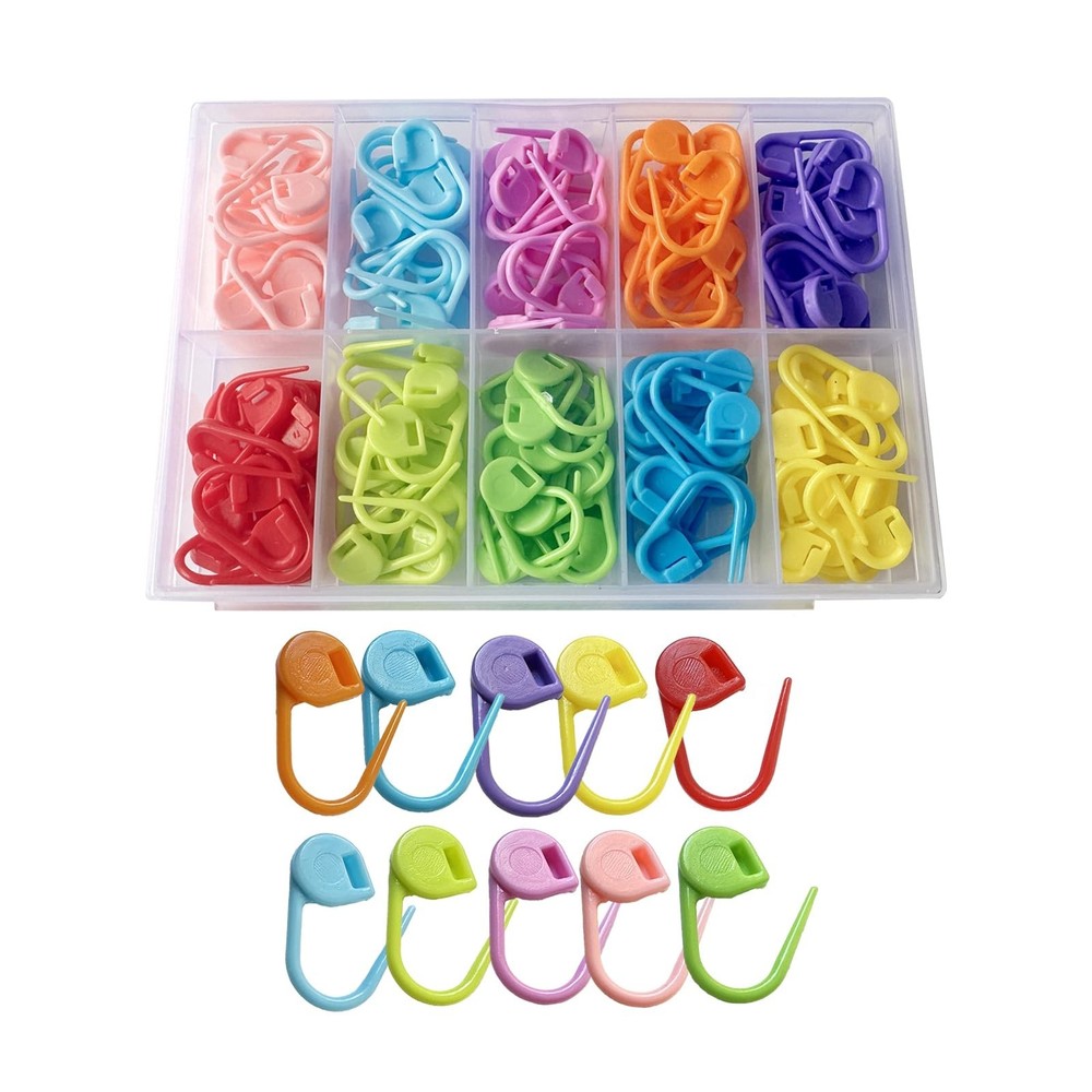 150 Pieces Knitting Crochet Locking Stitch Markers Stitch Needle Clip Counter...