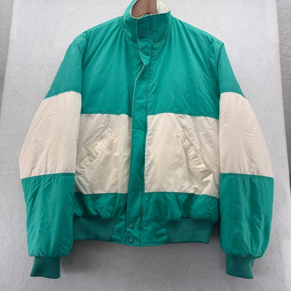 90s Holloway Color Block Puffer Jacket Full Zip Bomber Medium