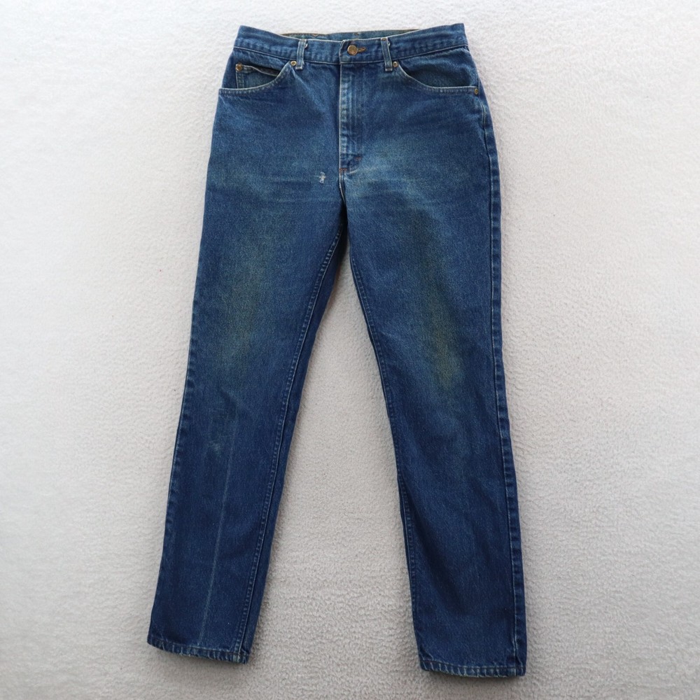 VTG 80s Lee Riders Men's 33x32 Medium Wash Straight Leg USA Made Jeans