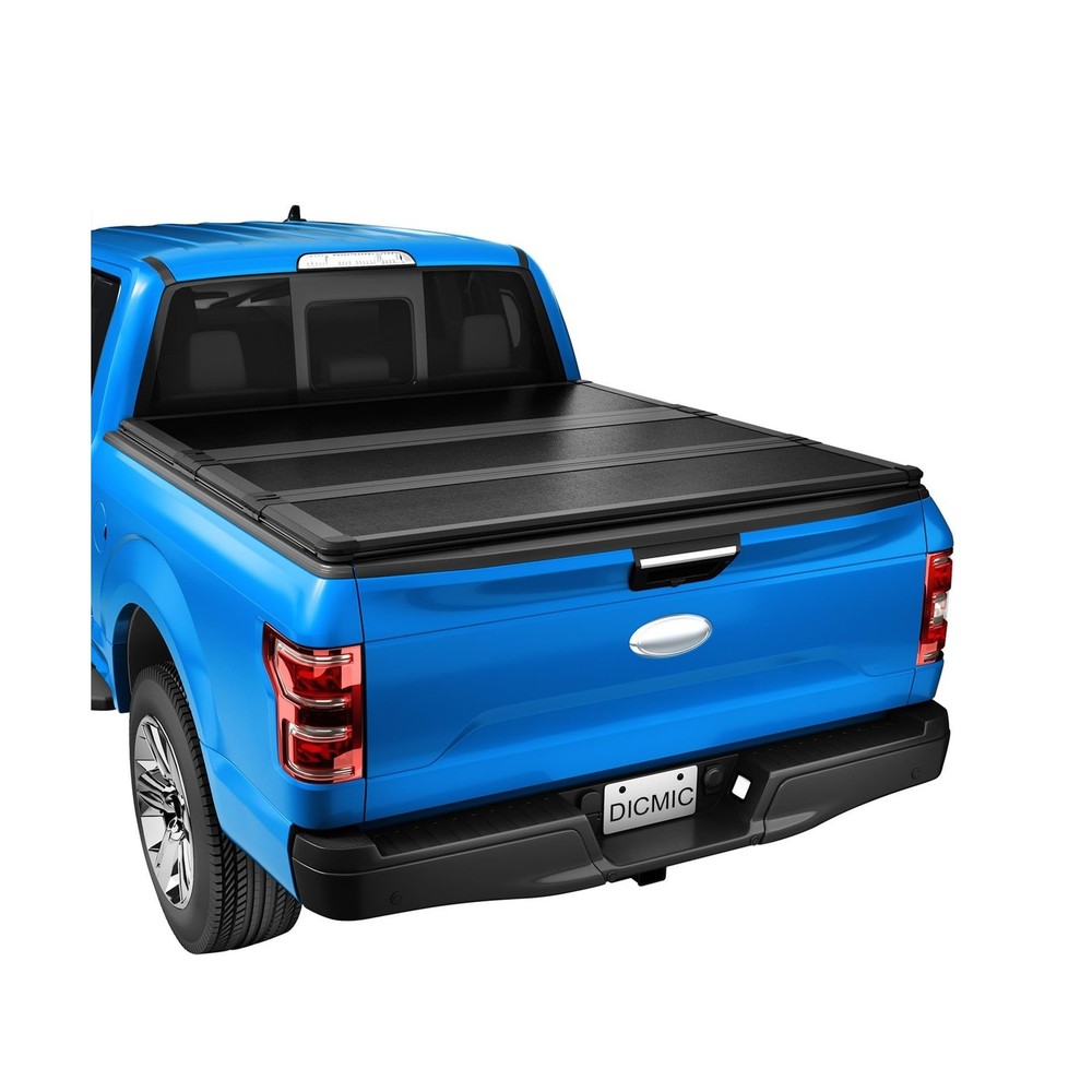 Hard Tri-Fold Truck Bed Tonneau Cover Compatible with 2014-2018 Chevy Silvera...